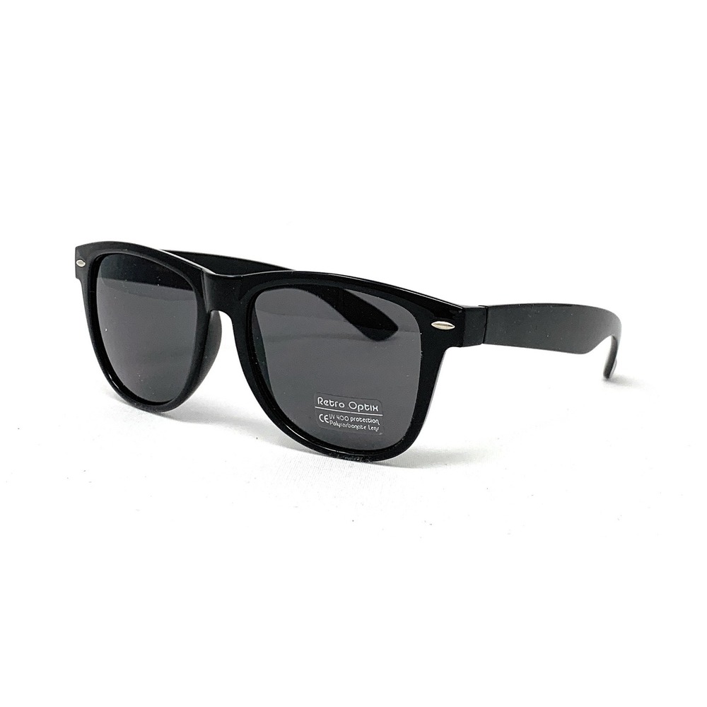 RETRO OPTICS Unisex Vintage Classic Wayfar Style Square Sunglasses Black 55mm